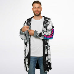 Kitsune White Zipper Cloak - AOP copy