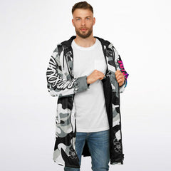 Kitsune White Zipper Cloak - AOP copy