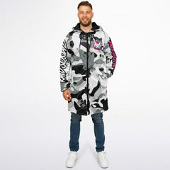 Kitsune White Zipper Cloak - AOP copy