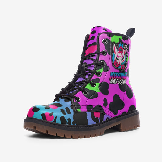 Kitsune Purple Leopard Boots MT