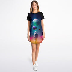 Planet Travel Spaceman T-shirt Dress