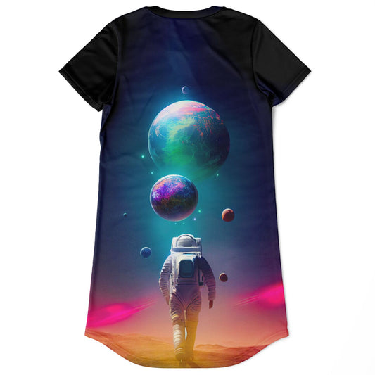 Planet Travel Spaceman T-shirt Dress