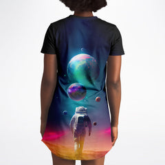 Planet Travel Spaceman T-shirt Dress