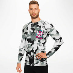 Kitsune Black White Fox Rash Guard