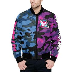 Kitsune Purple/Blue Camo Bomber Jacket