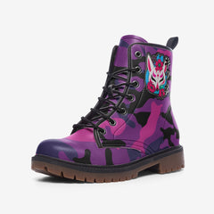 Kitsune Purple Blue Camo Boots