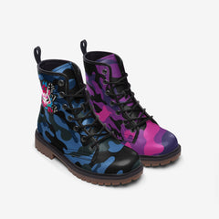 Kitsune Purple Blue Camo Boots