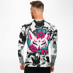 Kitsune Black White Fox Rash Guard