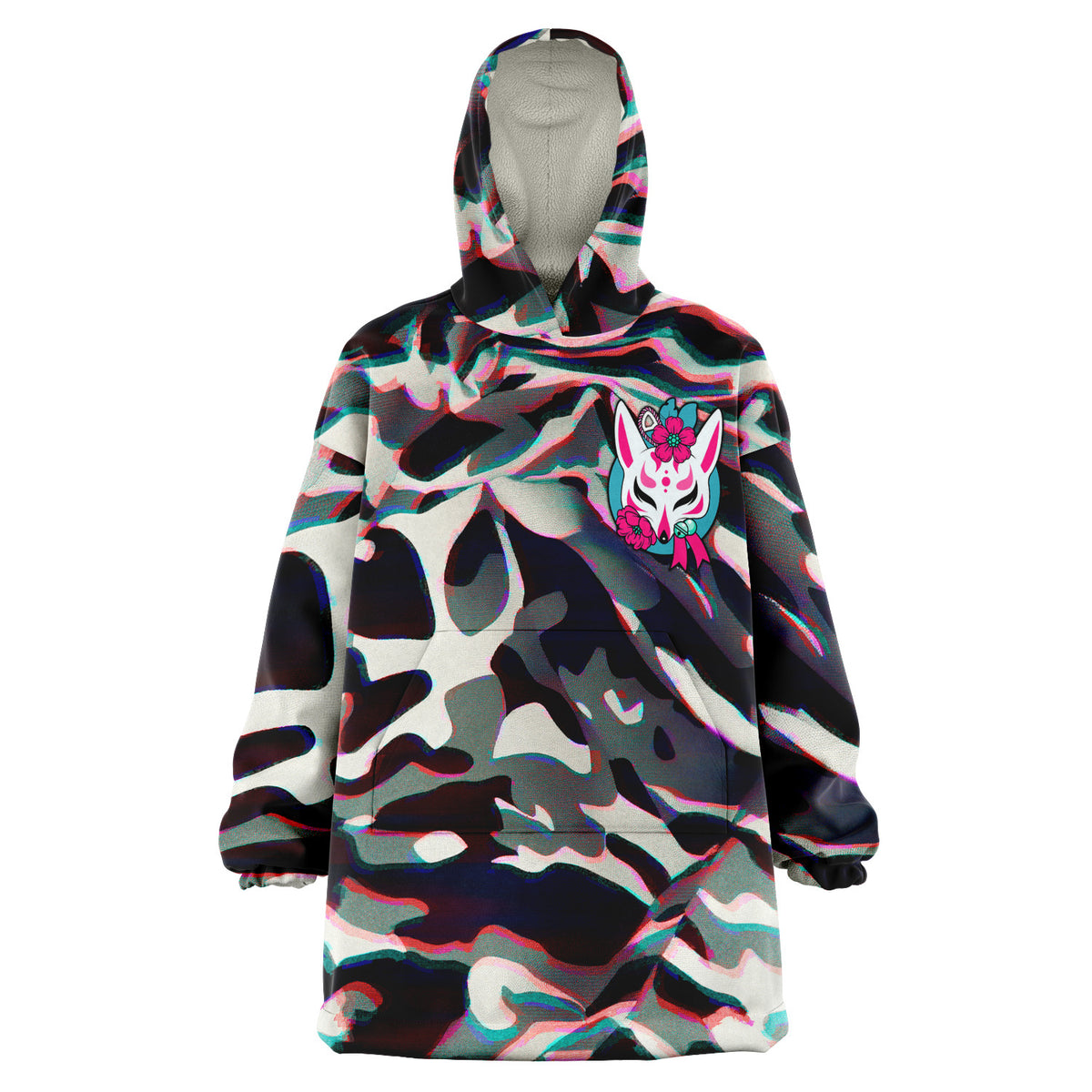 Kitsune Camo Glitch Snug Hoodie