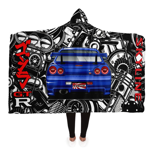 Skyline Car Parts Hooded Blanket