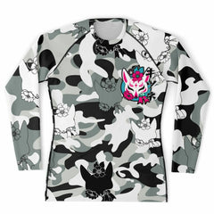 Kitsune Black White Fox Rash Guard