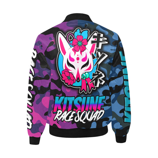 Kitsune Purple/Blue Camo Bomber Jacket