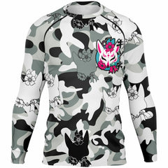 Kitsune Black White Fox Rash Guard