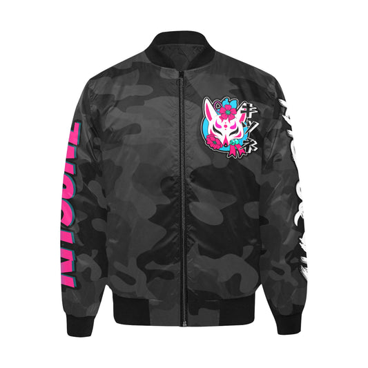 Kitsune Black Camo Bomber Jacket