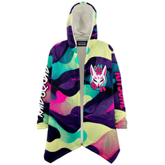 Kitsune Funky Colored Camo Women Cloak