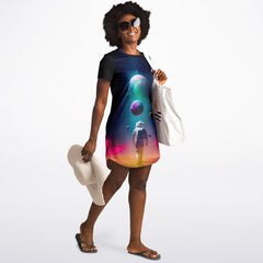 Planet Travel Spaceman T-shirt Dress